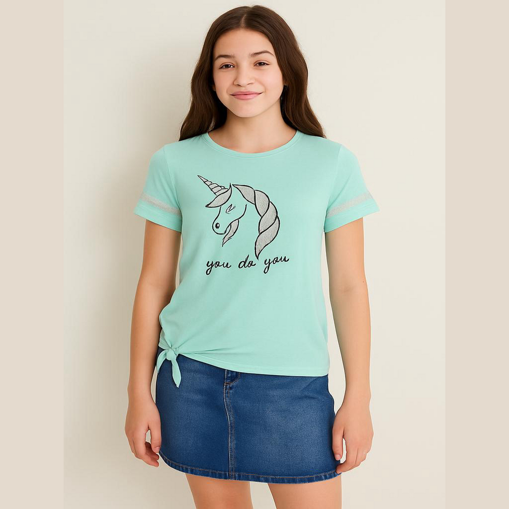 Unicorn T-shirt kids top girl "You do you" Rumi + Ryder